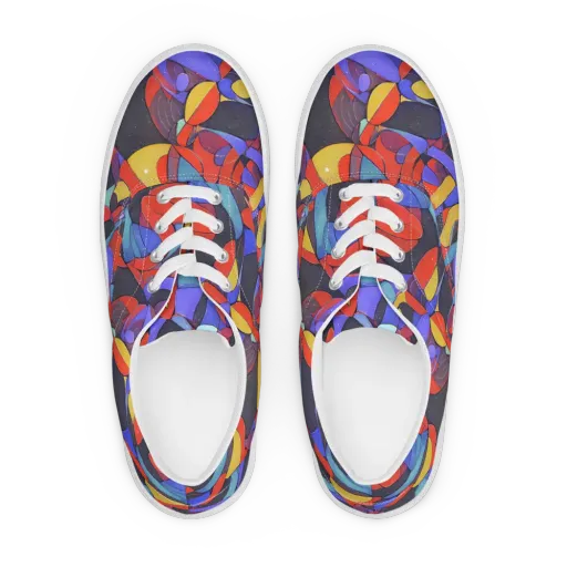 Neon Interlock on a Men's Lace-Up Canvas Shoes