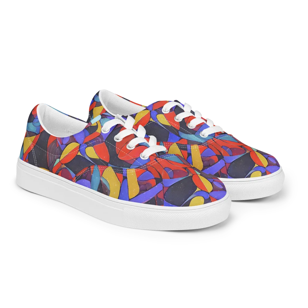 Neon Interlock on Men's Lace-Up Canvas Shoes — Right Front