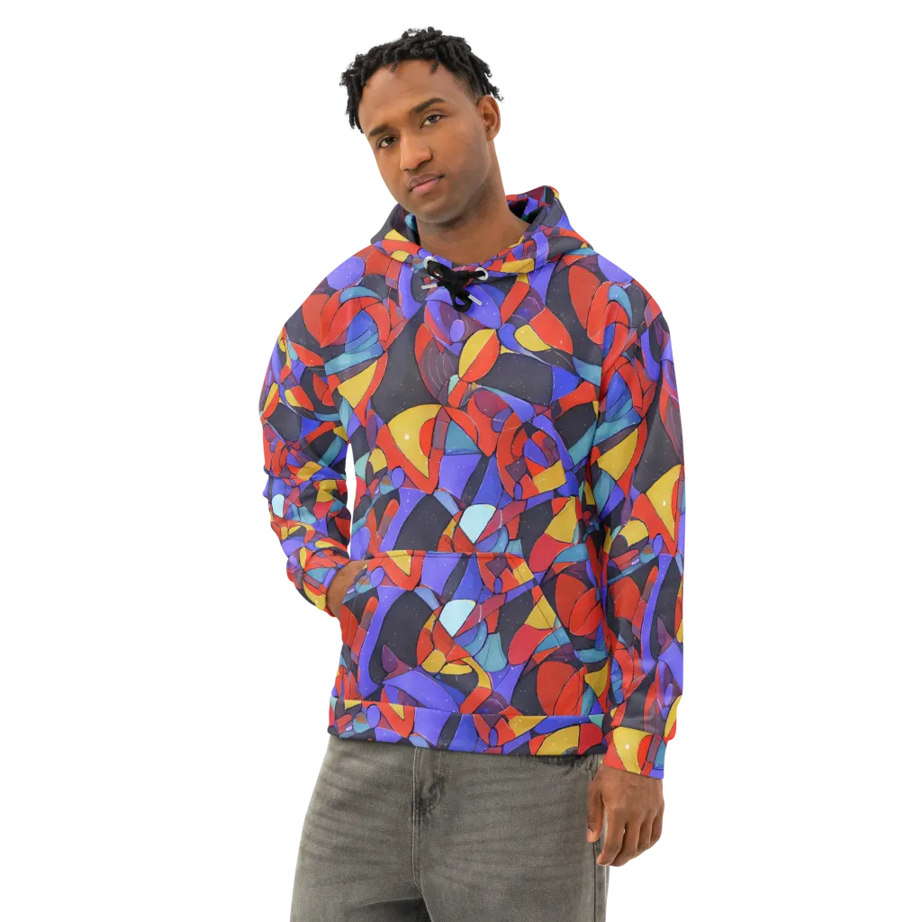 Neon Interlock on Cotton Hoodie — Left Front