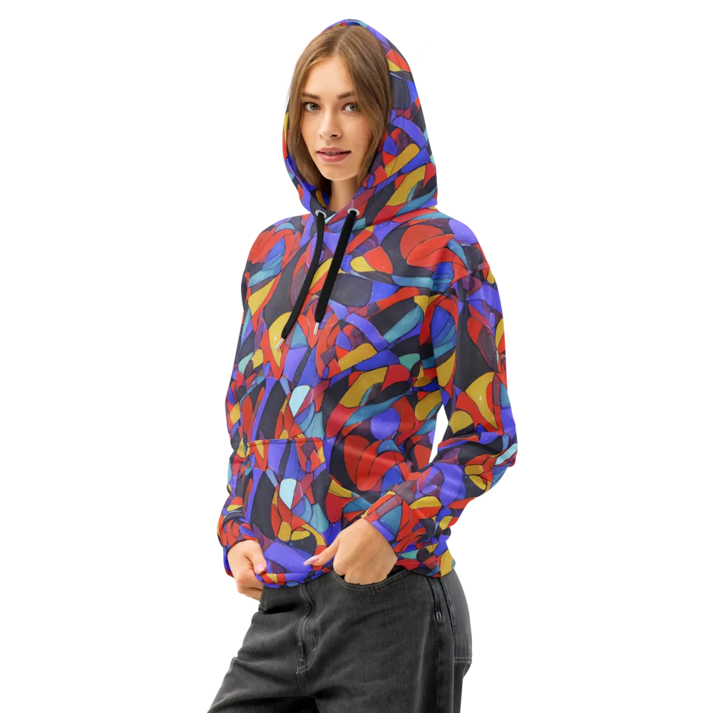 Neon Interlock on Cotton Hoodie — Left Front