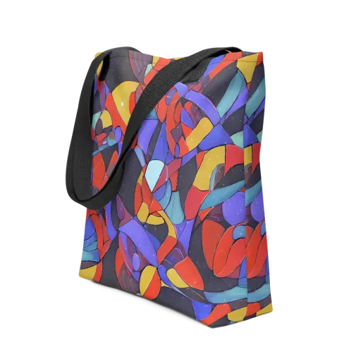 Neon Interlock on a Tote Bag