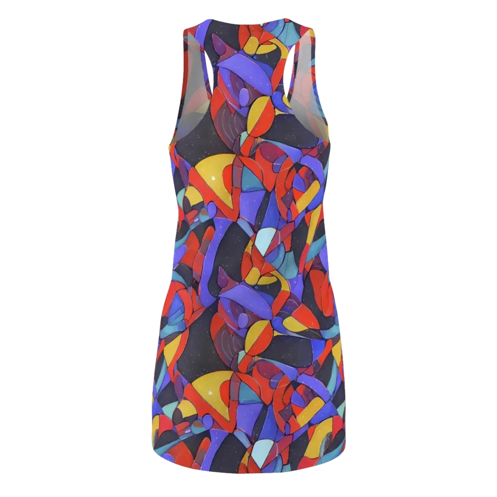 Neon Interlock on Racerback Dress — Back