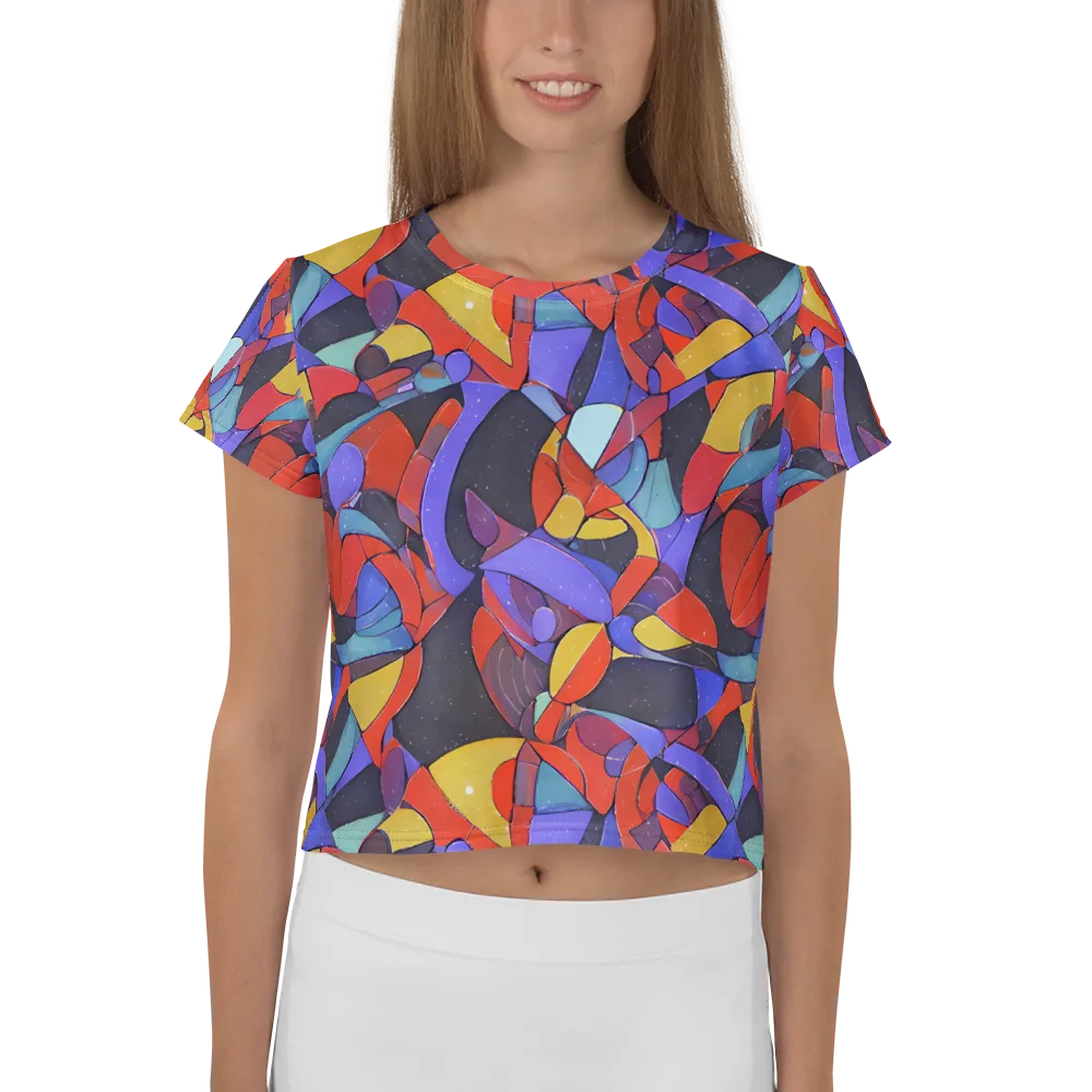 Neon Interlock on Crop Tee — Front