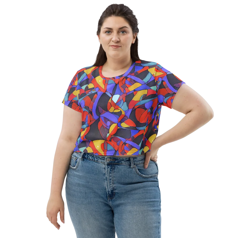 Neon Interlock on Crop Tee — Front