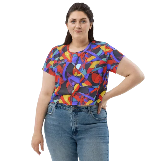 Neon Interlock on a Crop Tee