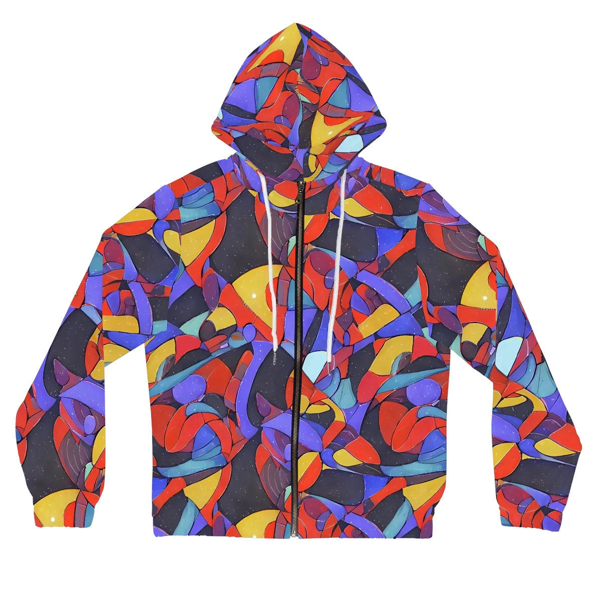 Neon Interlock on Women's Full-Zip Hoodie — Front
