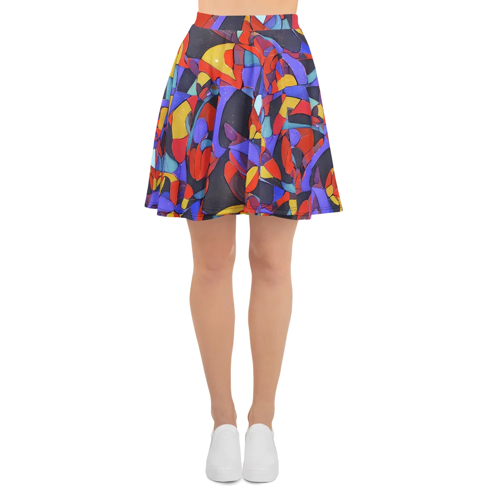 Neon Interlock on Skater Skirt — Front