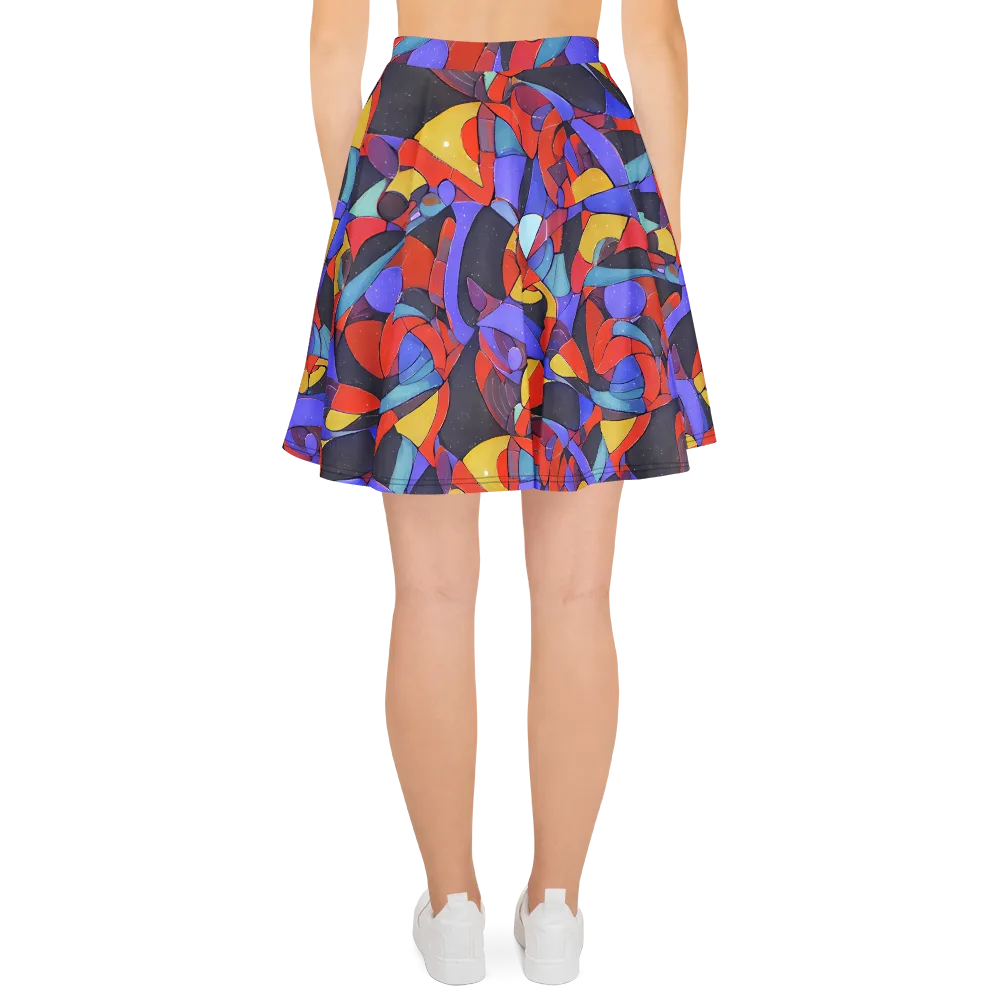 Neon Interlock on Skater Skirt — Back