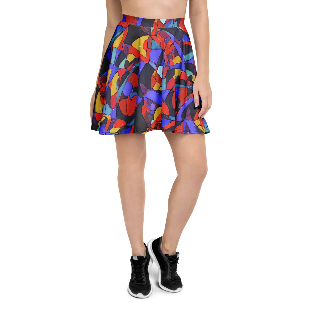 Neon Interlock on Skater Skirt — Front