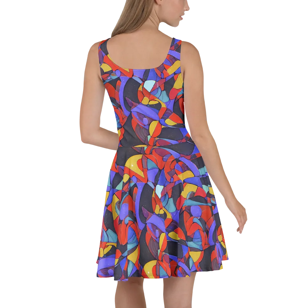 Neon Interlock on Skater Dress — Back