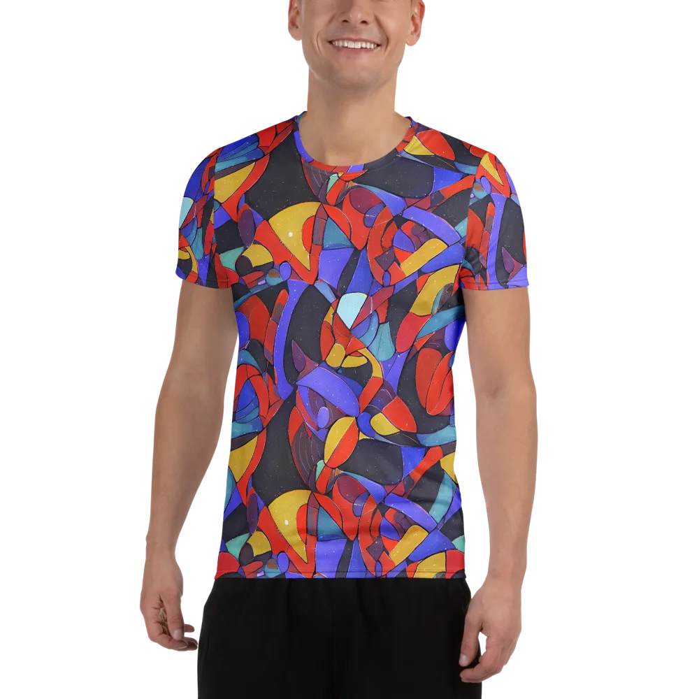 Neon Interlock on Men's Athletic T-Shirt — Front