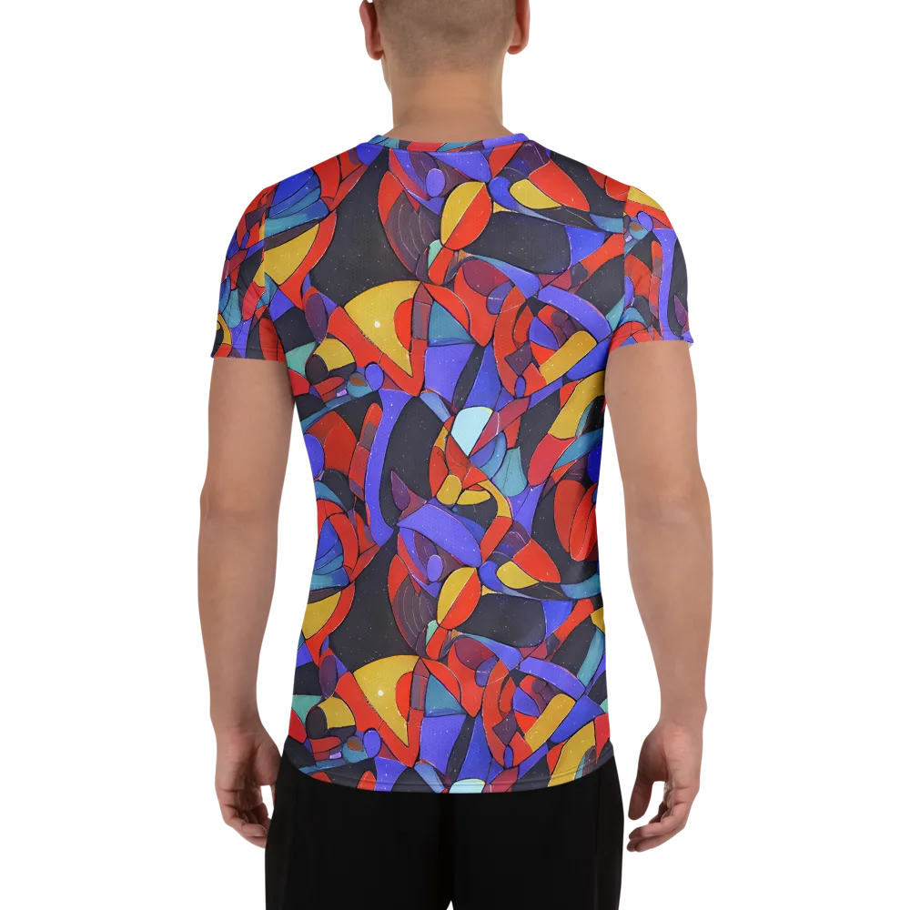 Neon Interlock on Men's Athletic T-Shirt — Back