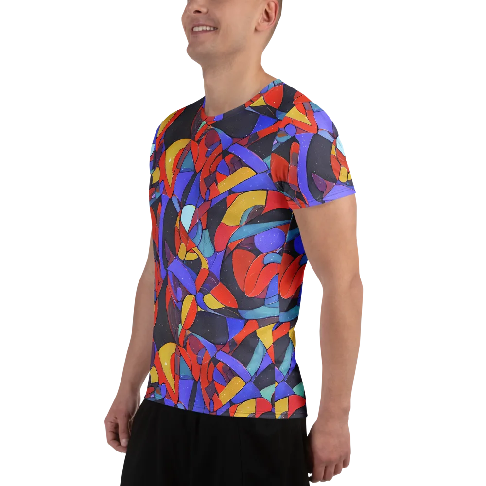 Neon Interlock on Men's Athletic T-Shirt — Left