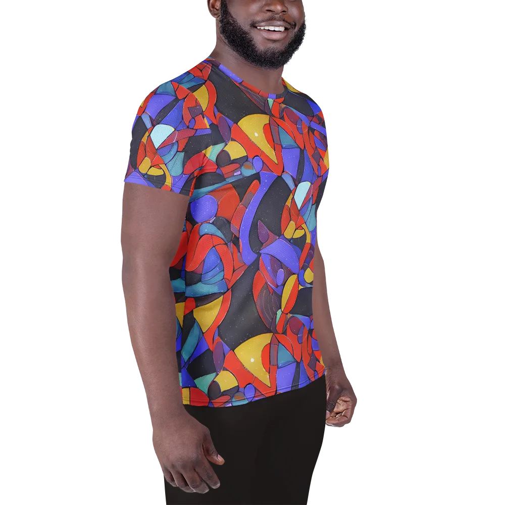 Neon Interlock on Men's Athletic T-Shirt — Right