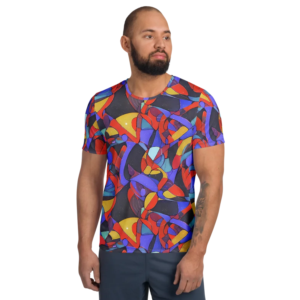 Neon Interlock on Men's Athletic T-Shirt — Front