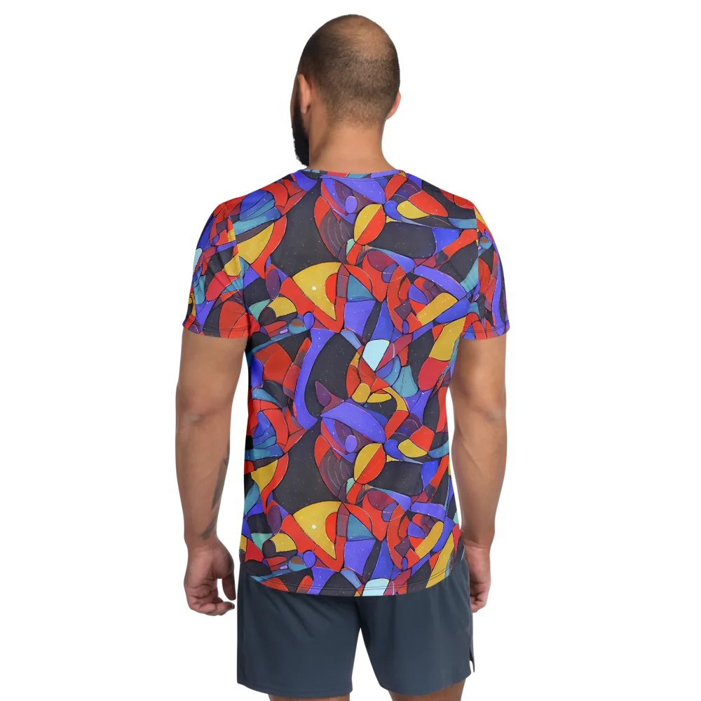 Neon Interlock on Men's Athletic T-Shirt — Back