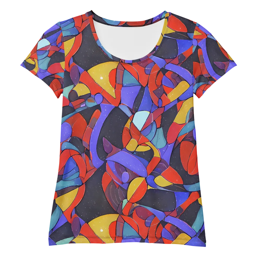 Neon Interlock on Women's Athletic T-Shirt — Front