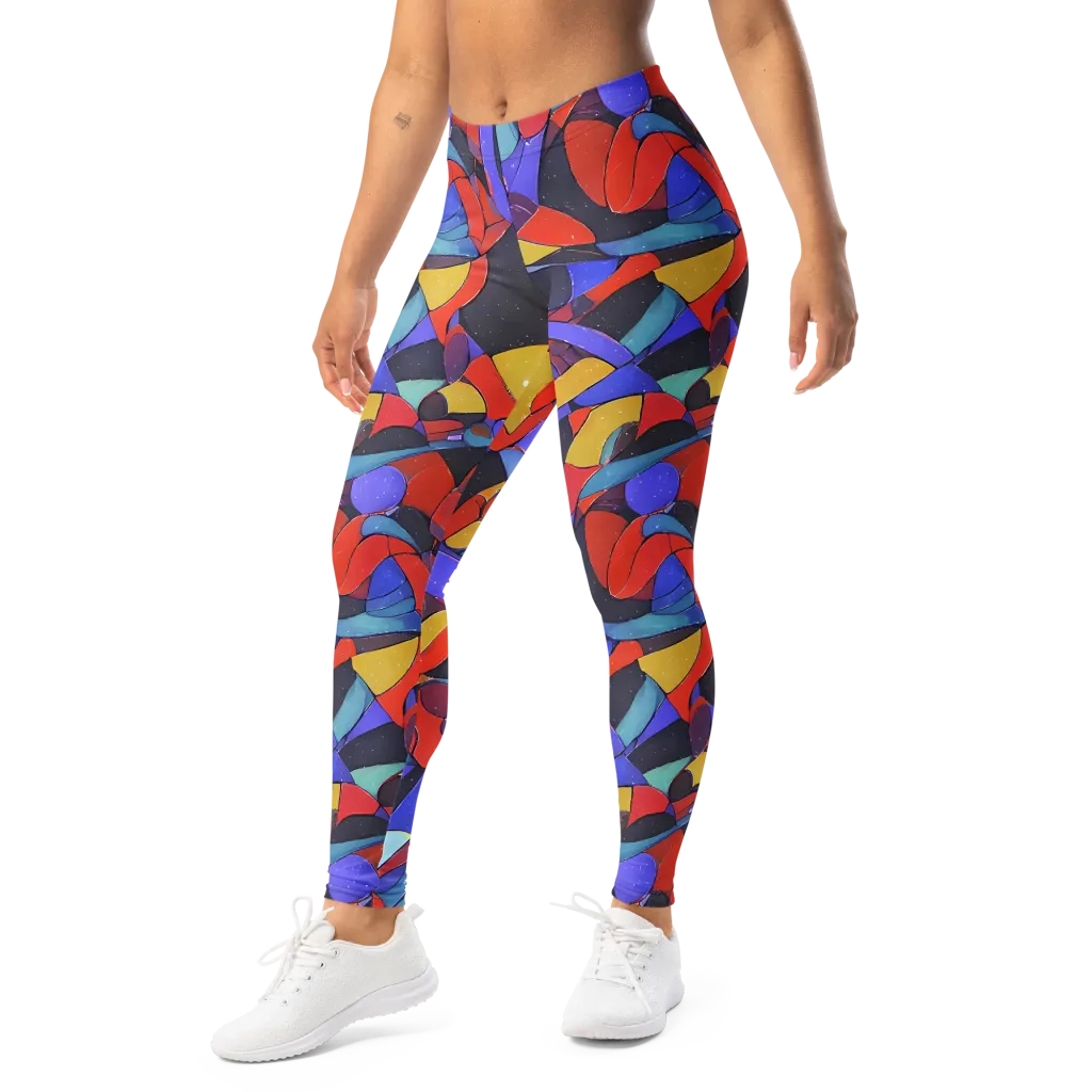 Neon Interlock on Leggings — Left Front