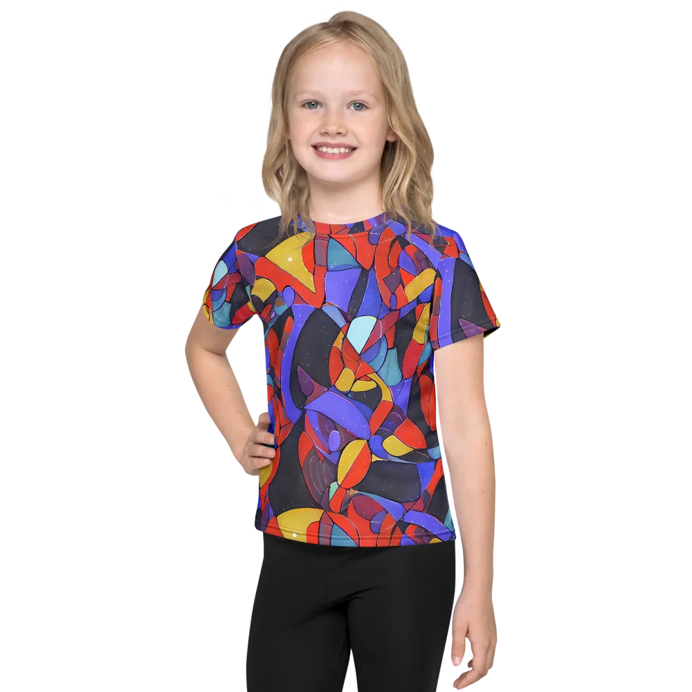 Neon Interlock on Kids Crew Neck T-Shirt — Front