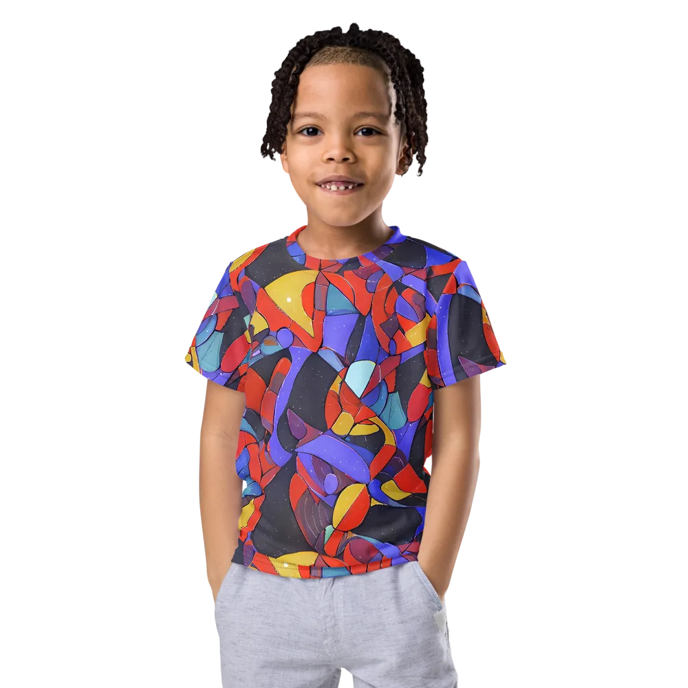 Neon Interlock on Kids Crew Neck T-Shirt — Front