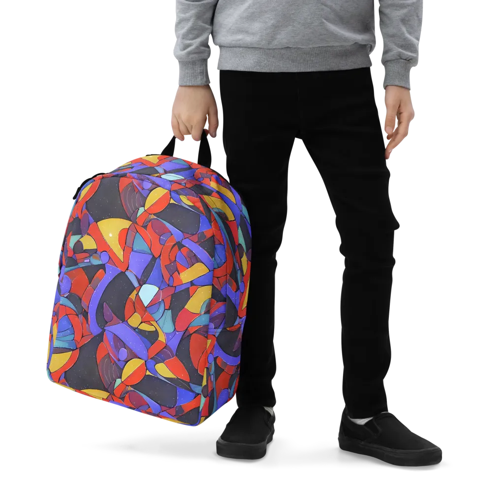 Neon Interlock on Minimalist Backpack — Zoomed-in