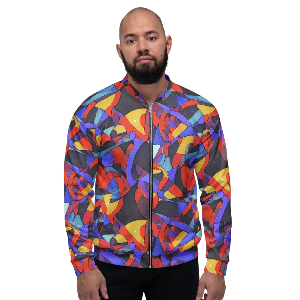 Neon Interlock on Bomber Jacket — Front