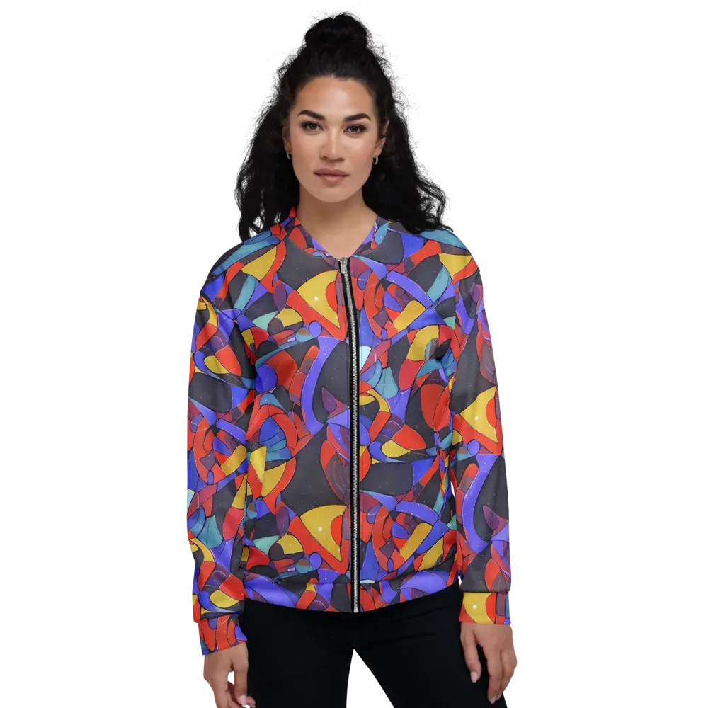Neon Interlock on Bomber Jacket — Front