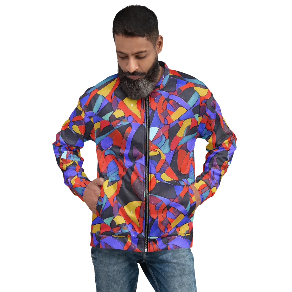 Neon Interlock on Bomber Jacket — Front