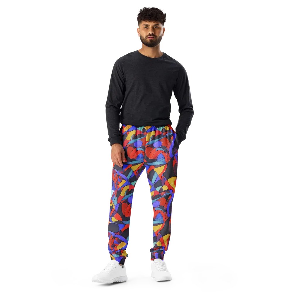 Neon Interlock on Men's Joggers — Front