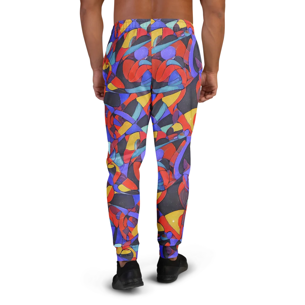Neon Interlock on Men's Joggers — Back