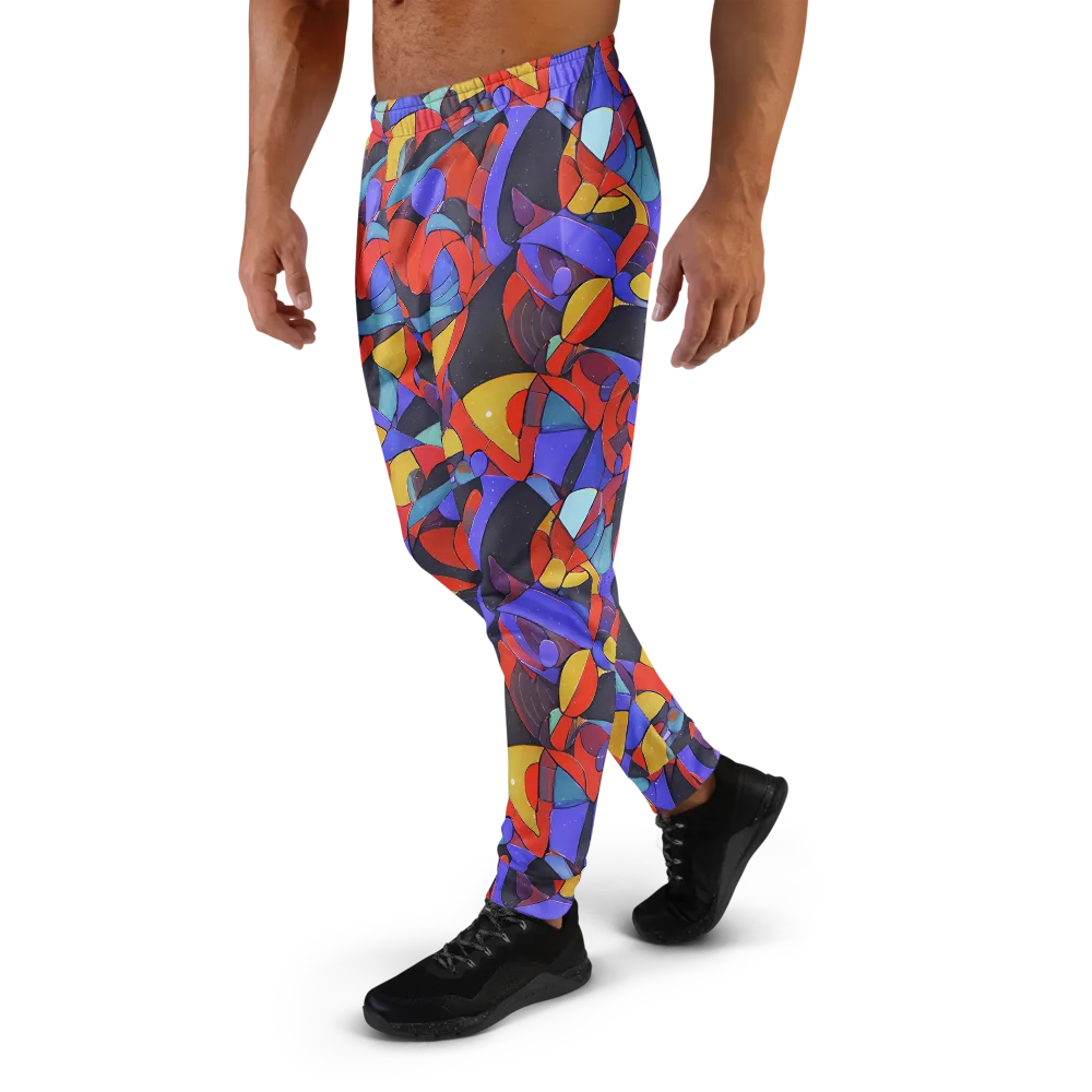 Neon Interlock on Men's Joggers — Left