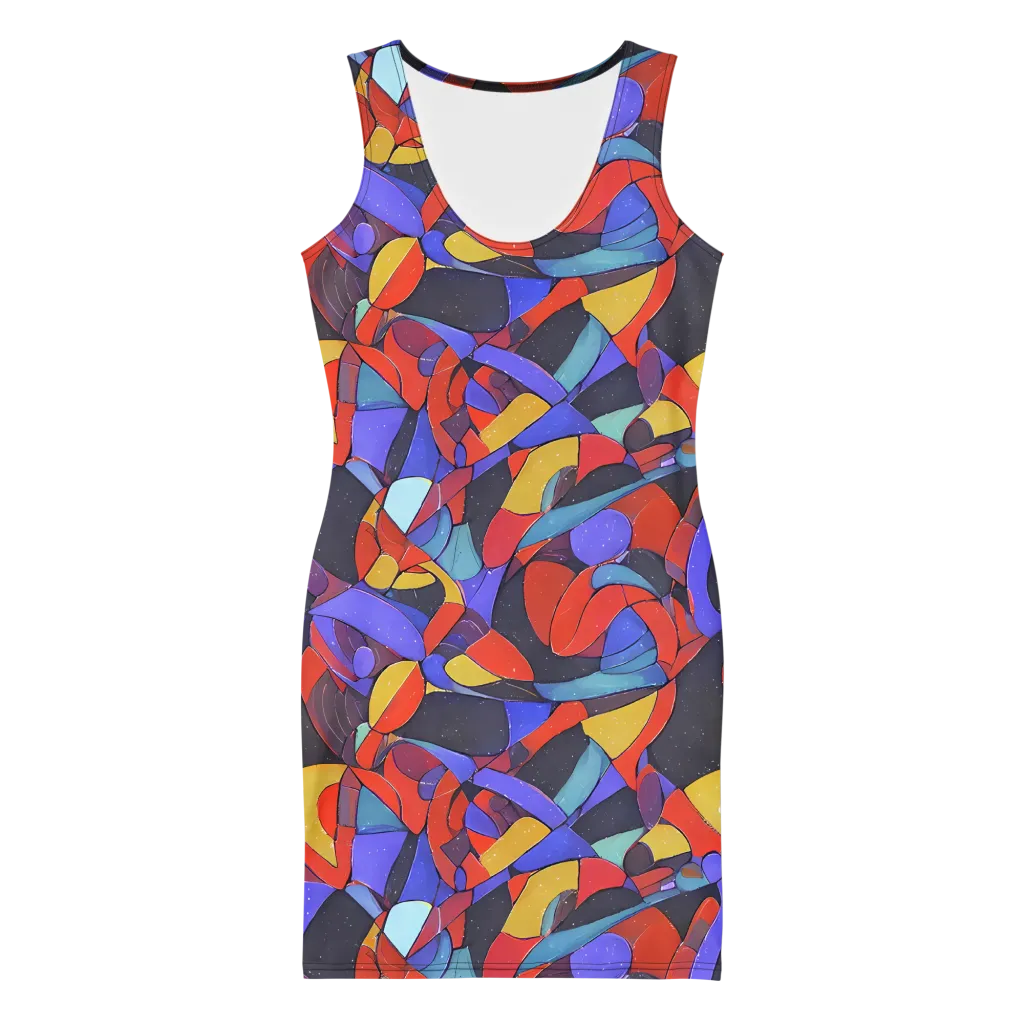 Neon Interlock on Bodycon Dress — Front