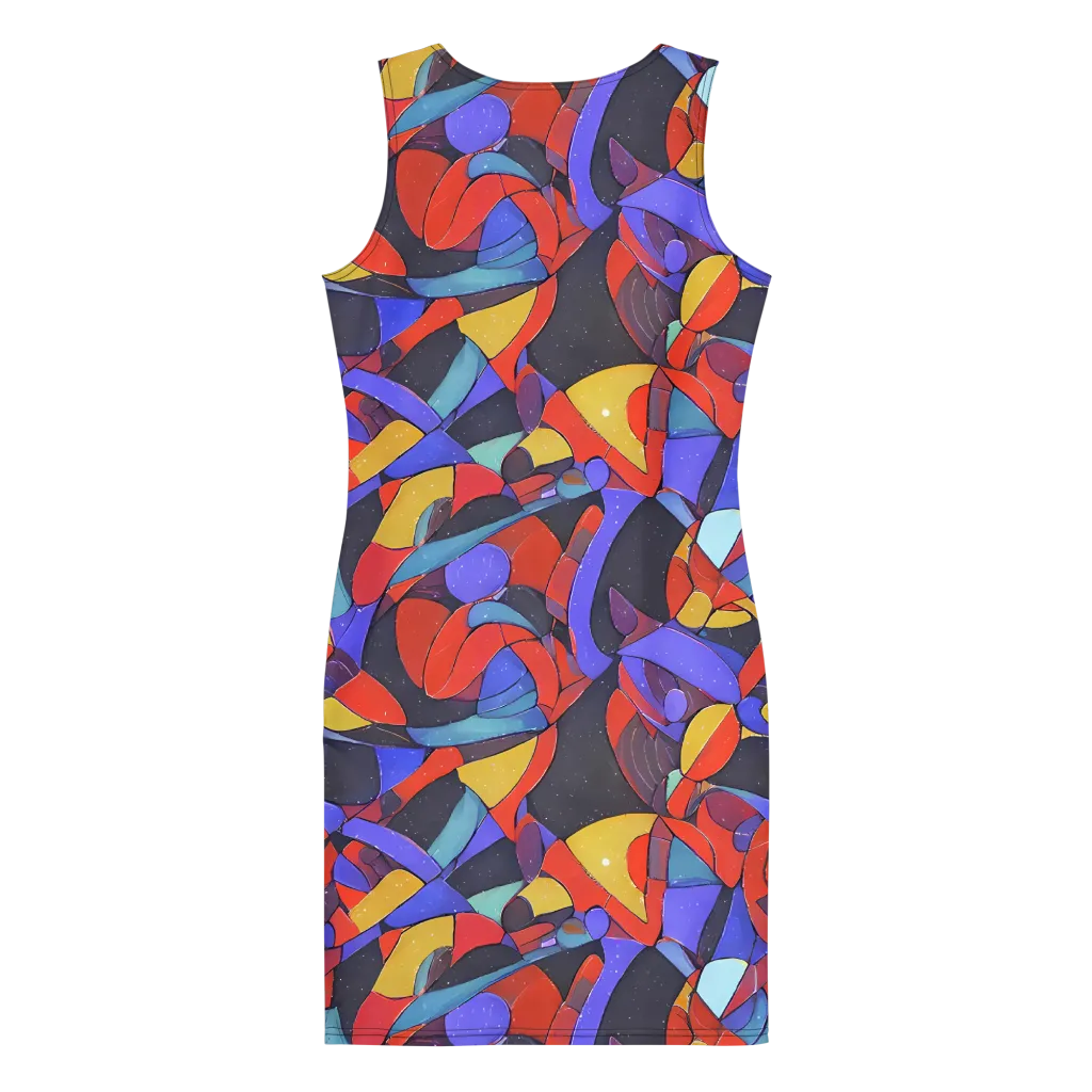 Neon Interlock on Bodycon Dress — Back