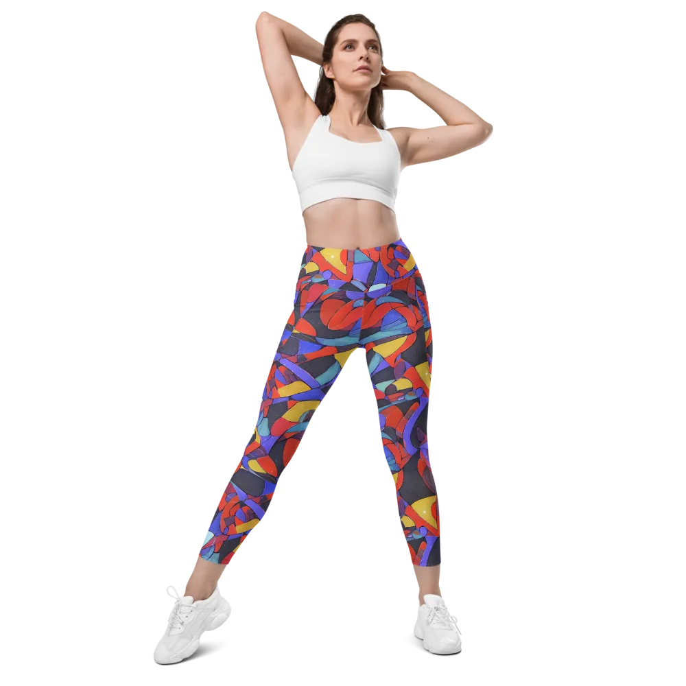 Neon Interlock on Leggings with Pockets — Front