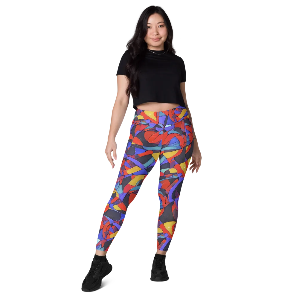 Neon Interlock on Leggings with Pockets — Front