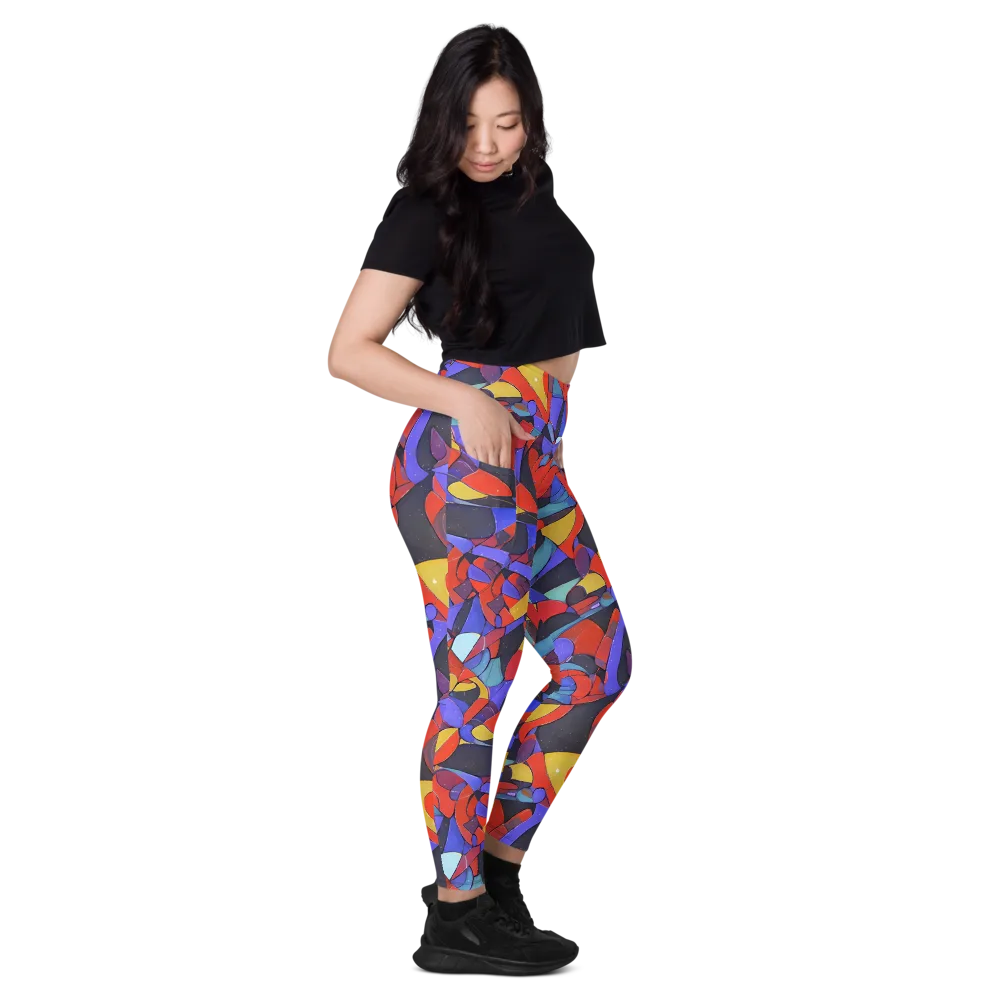 Neon Interlock on Leggings with Pockets — Right