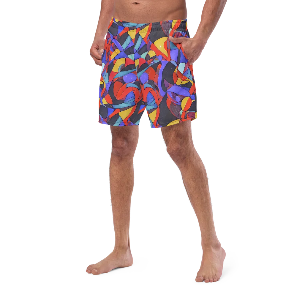 Neon Interlock on Swim Trunks — Left Front