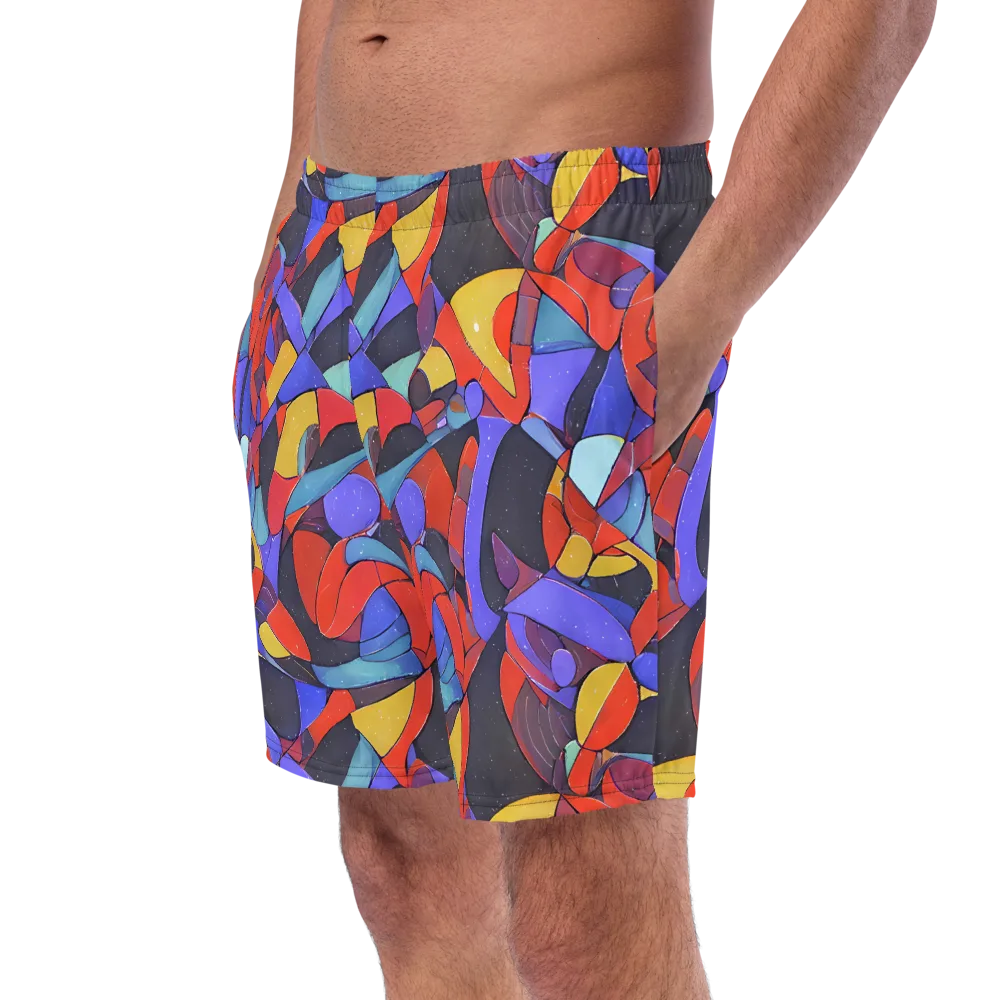 Neon Interlock on Swim Trunks — Left Front