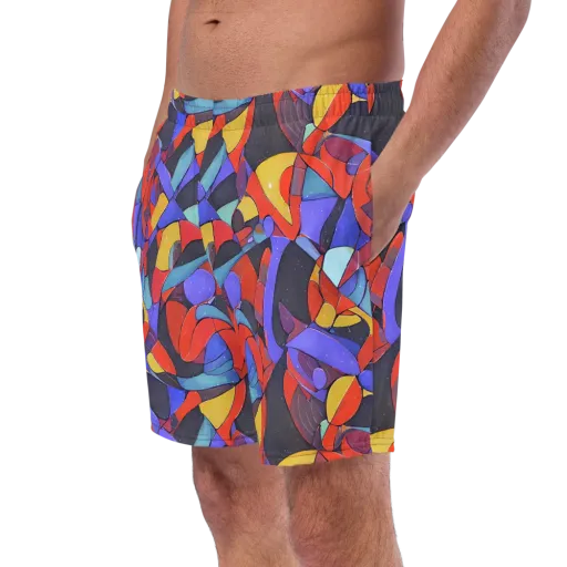 Neon Interlock on a Swim Trunks