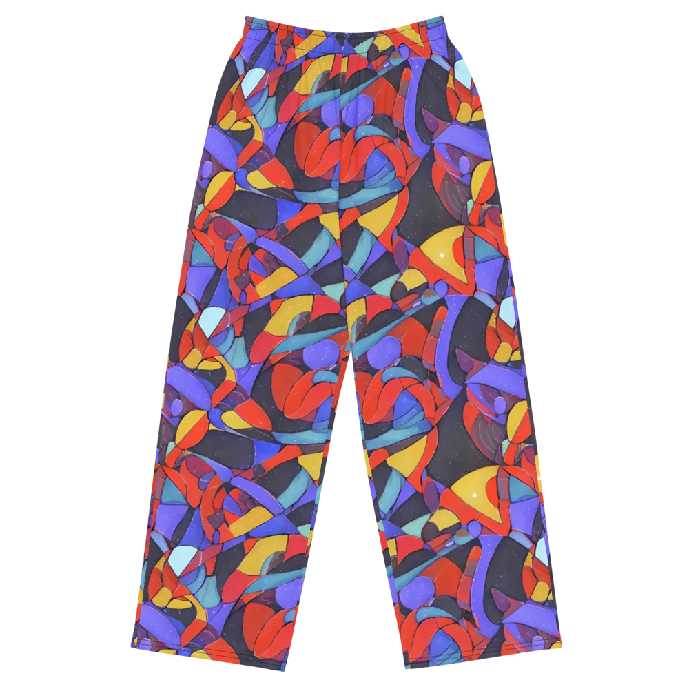 Neon Interlock on Wide-Leg Pants — Front