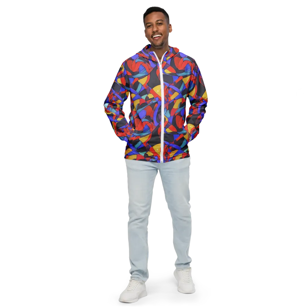 Neon Interlock on Men's Windbreaker — Front