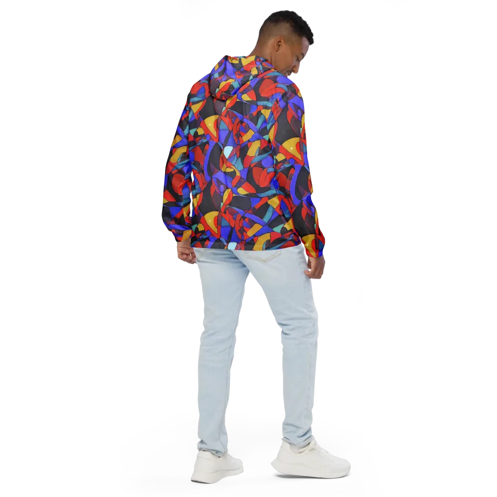 Neon Interlock on Men's Windbreaker — Back