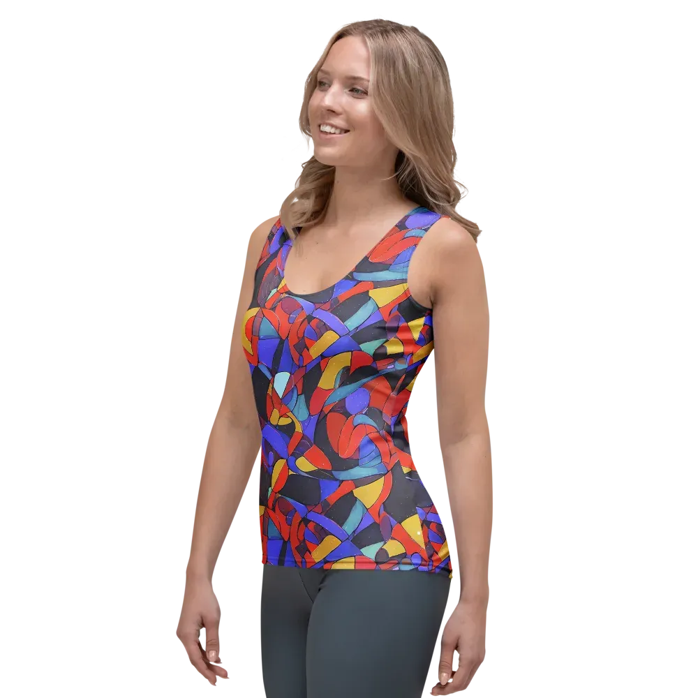Neon Interlock on Women's Tank Top — Left Front