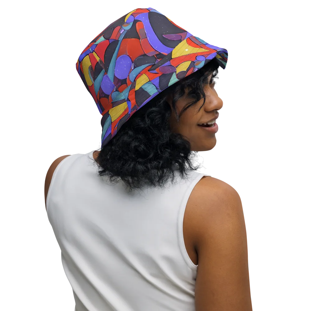 Neon Interlock on Reversible Bucket Hat — Right Outside