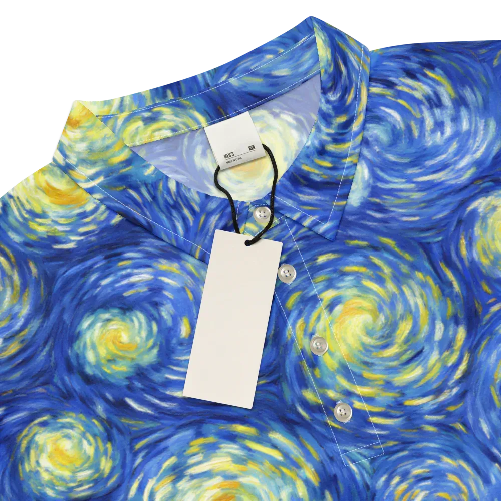 Golden Galaxies on Men's Slim Fit Polo Shirt — Product details