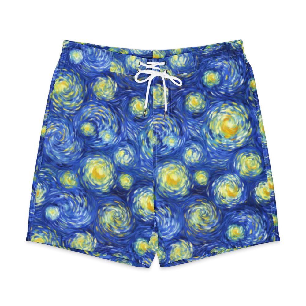 Golden Galaxies on Men's Board Shorts — Front
