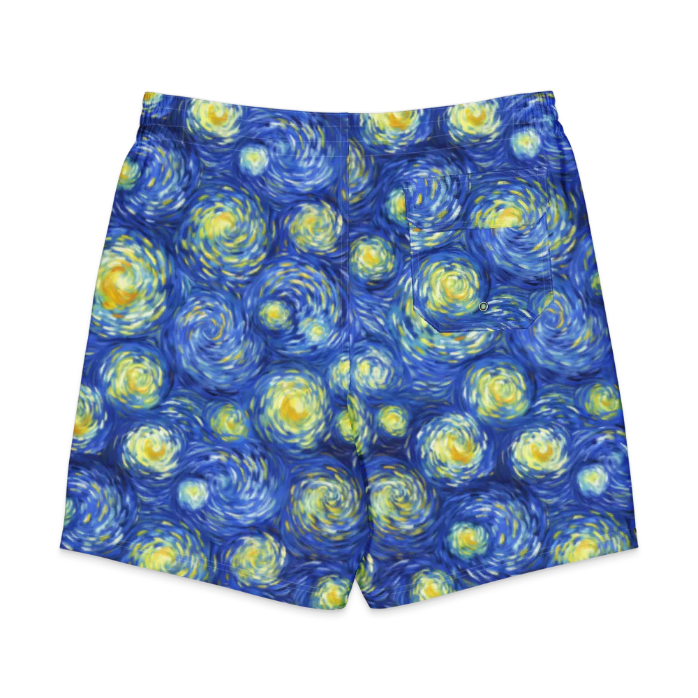 Golden Galaxies on Men's Board Shorts — Back