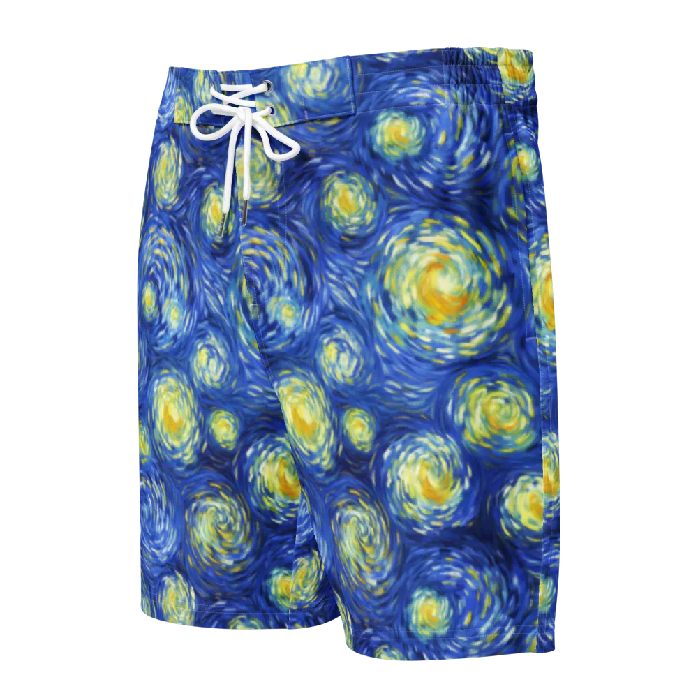Golden Galaxies on Men's Board Shorts — Front