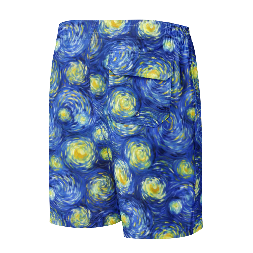 Golden Galaxies on Men's Board Shorts — Back