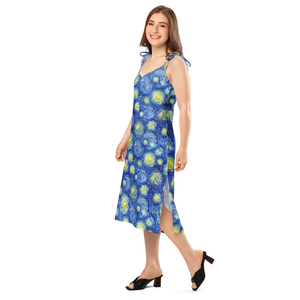 Golden Galaxies on Slip Dress — Left Front